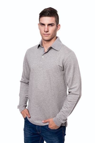 Picture of Men's polo pique long sleeves shirt