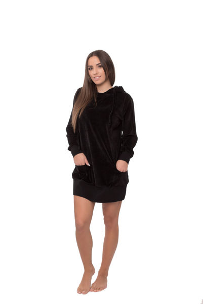 Picture of Ženska haljina dugih rukava sa kapuljačom