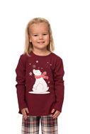 Picture of Check pajamas for girls with christmas print