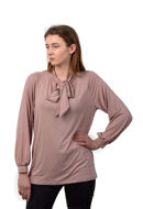 Picture of Women's Long Sleeve Blouse - tying around the neck - Outlet