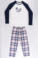 Picture of Boy's women's pajamas with a Christmas print 