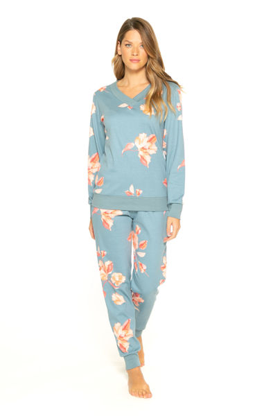 Picture of Women's cotton pajamas with floral print 