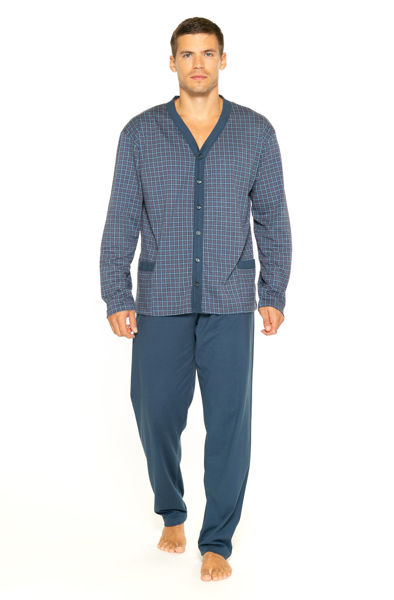 Picture of Men's long-sleeved pajamas with buttons