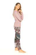 Picture of Women's cotton pajamas with floral pattern pants 