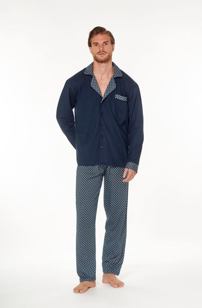 Picture of Muška pidžama na kopačanje s kragnom Galeb