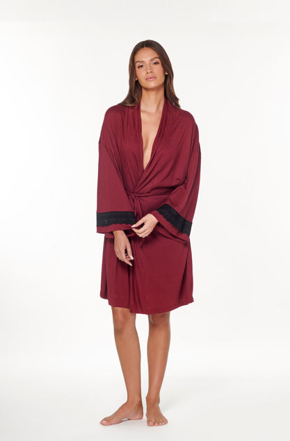 Picture of Ženski široki ogrtač s čipkom