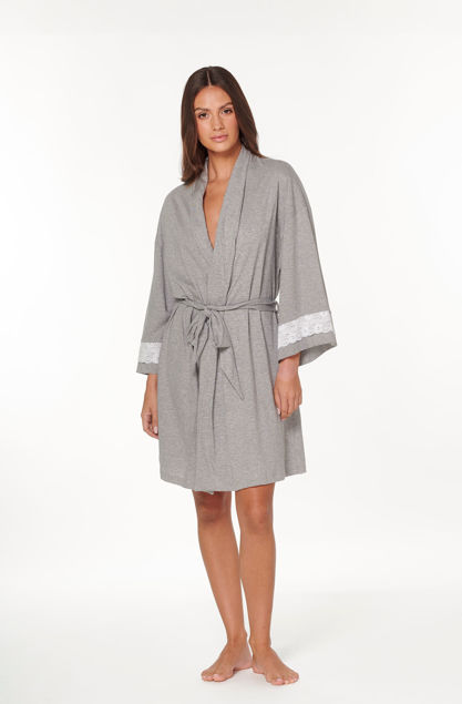 Picture of Ženski široki ogrtač s čipkom