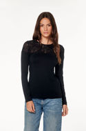 Picture of Ženska majica dugih rukava s čipkom