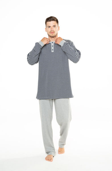 Picture of Muška pamučna pidžama s gumbima
