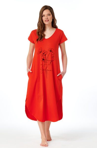 Picture of Ženska haljina kratkih rukava širokog kroja