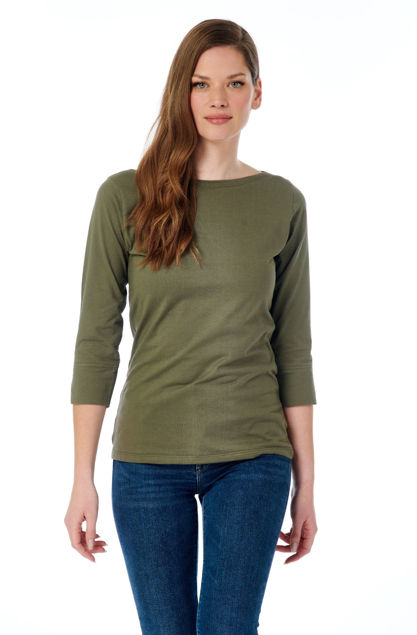 Picture of Pamučna ženska majica tri četvrt rukava